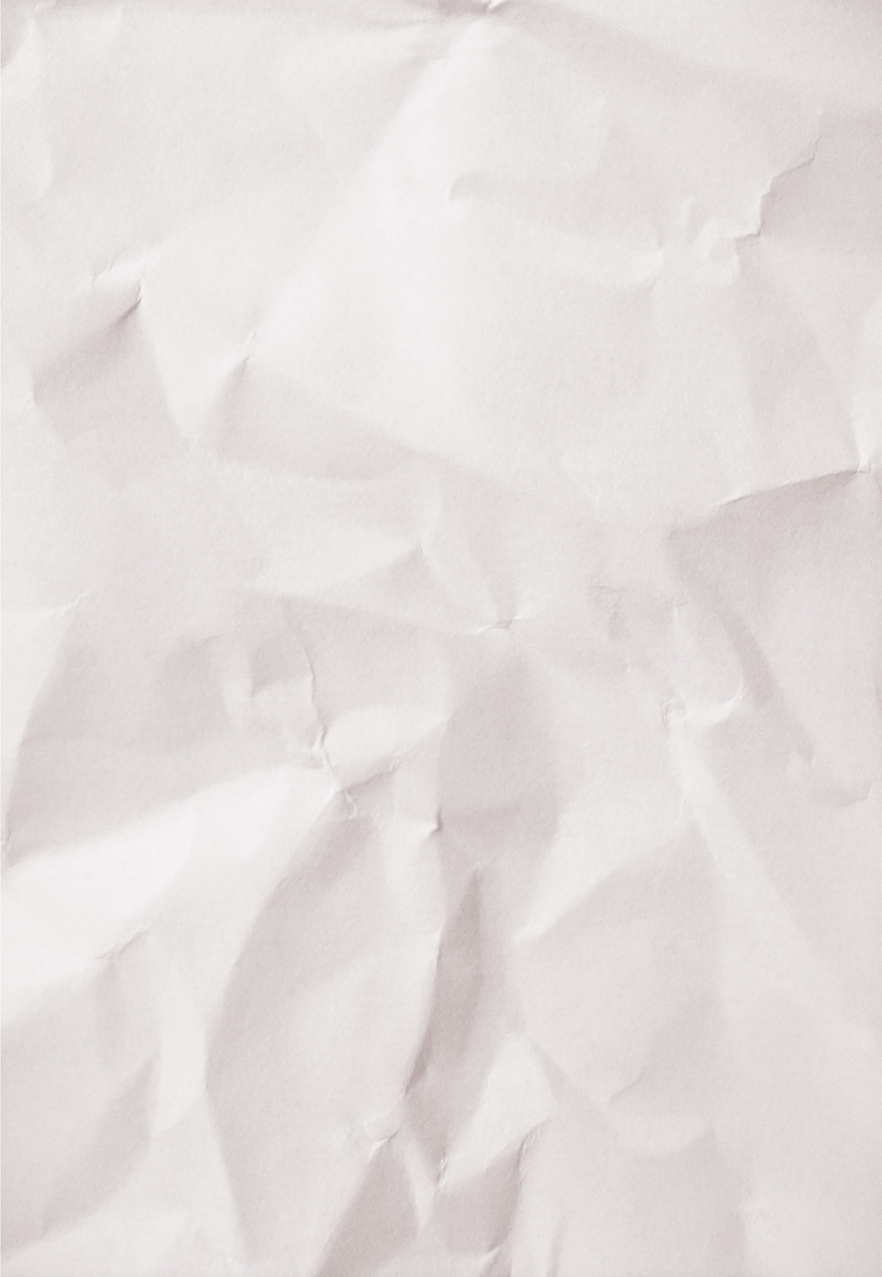 Empty Sheet of Crumpled Paper